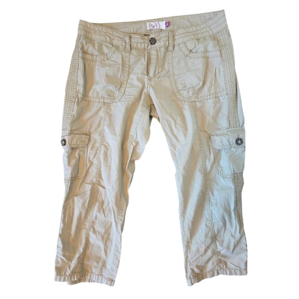 SF S Paper Khaki Cargo Capri Pants Size 7
